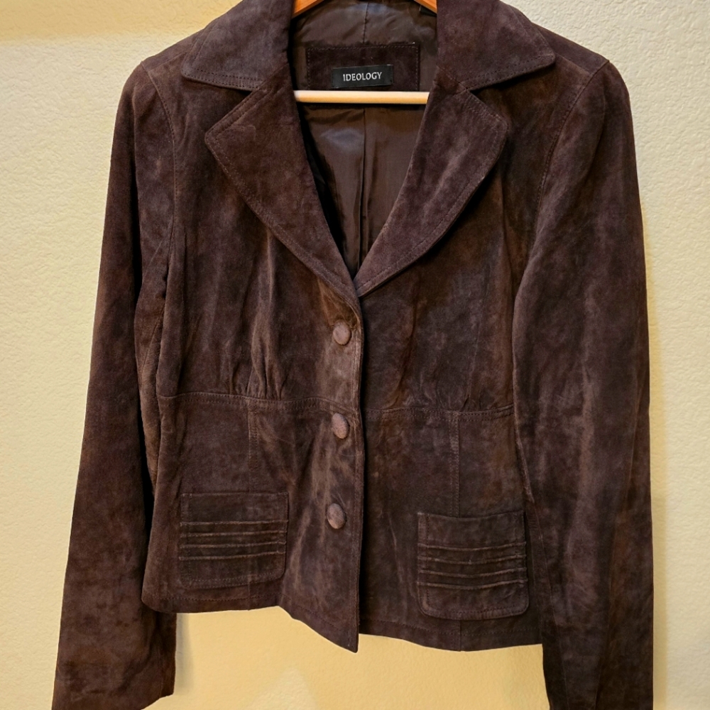 Suede leather jacket